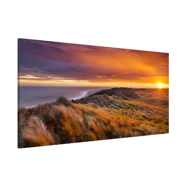 Magnetic memo board - Sunrise On The Beach On Sylt