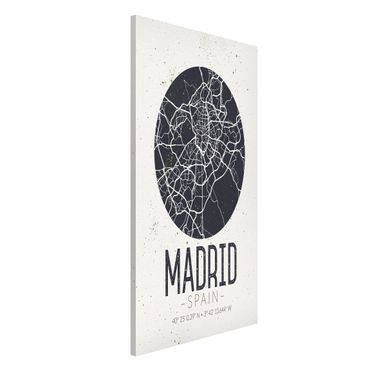 Magnetic memo board - Madrid City Map - Retro
