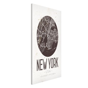 Magnetic memo board - New York City Map - Retro