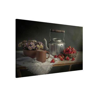 Magnetic memo board - Still Life with Strawberries
