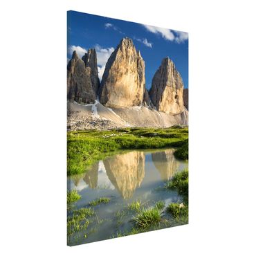 Magnetic memo board - South Tyrolean Zinnen And Water Reflection