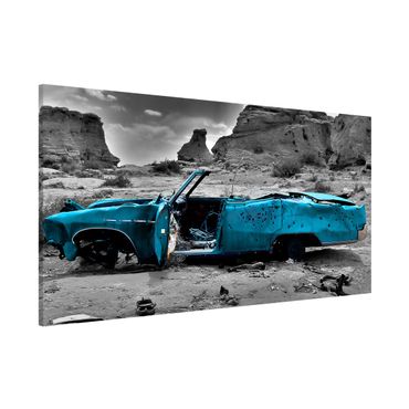 Magnetic memo board - Turquoise Cadillac