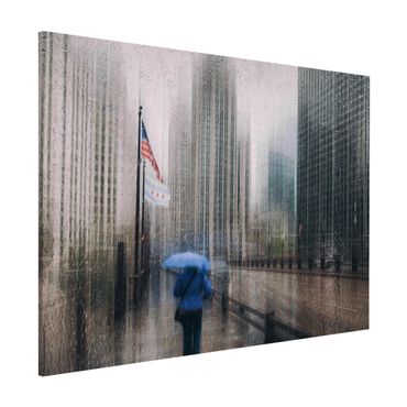 Magnetic memo board - Rainy Chicago