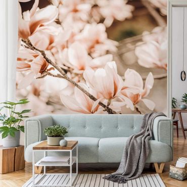 Wallpaper - Magnolia Twig Vintage Style