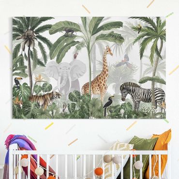 Print on canvas - Majestic animal world in the jungle - Landscape format 3:2