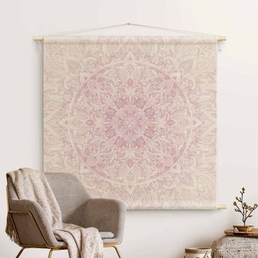 Tapestry - Mandala Watercolour Ornament Pink