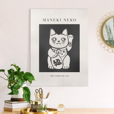 Print on canvas - Maneki Neko - The lucky cat - Portrait format 3:4
