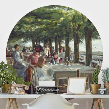 Self-adhesive round wallpaper - Max Liebermann - The Restaurant Terrace Jacob
