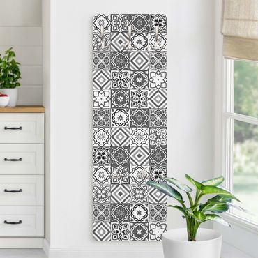 Coat rack patterns - Mediterranean Tile Pattern Grayscale