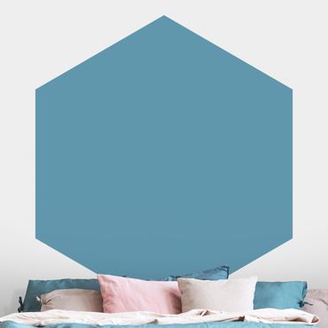 Self-adhesive hexagonal pattern wallpaper - Sea ​​Blue