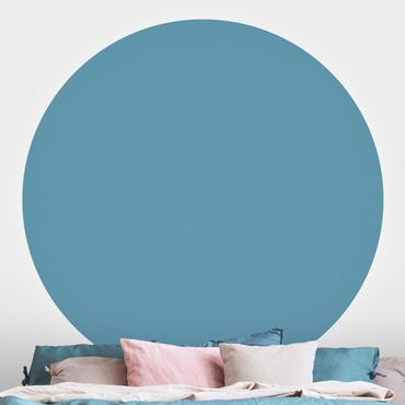 Self-adhesive round wallpaper - Sea ​​Blue