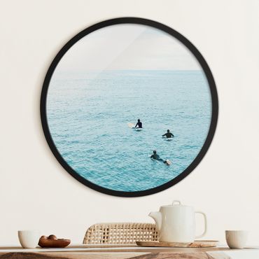 Circular framed print - Calm Seas