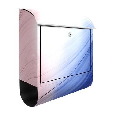 Letterbox - Mottled Colours Blue With Light Pink