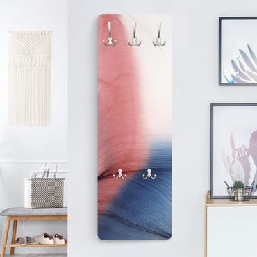Coat rack modern - Mottled Colour Dance In Blue With Red