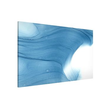 Magnetic memo board - Mottled Mid-Blue