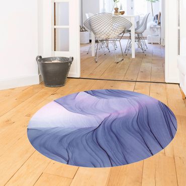 Vinyl Floor Mat round - Mottled Violet