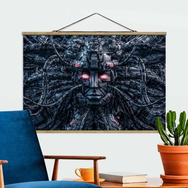Fabric print with poster hangers - Human Machine - Landscape format 3:2
