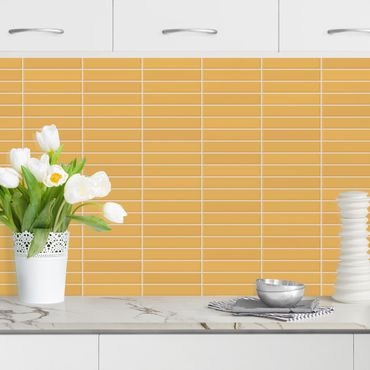 Kitchen wall cladding - Metro Tiles - Orange