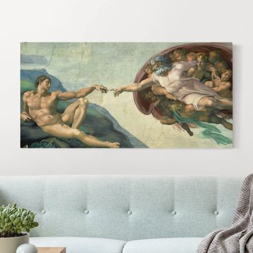 Natural canvas print - Michelangelo - Sistine Chapel - Landscape format 2:1