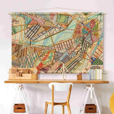 Tapestry - Modern Map Of Boston
