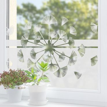Window film - Modern dandelion border