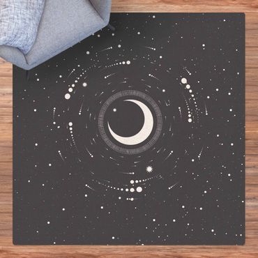 Cork mat - Moon In Star Circle - Square 1:1