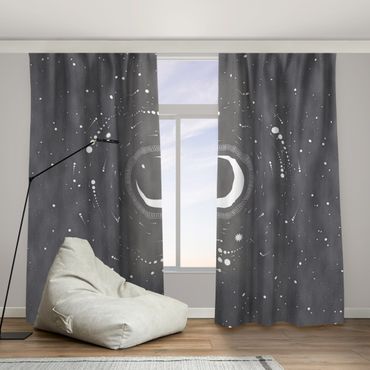 Curtain - Moon In Star Circle