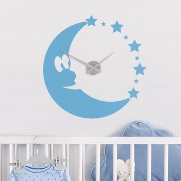 Wall sticker clock - Moon