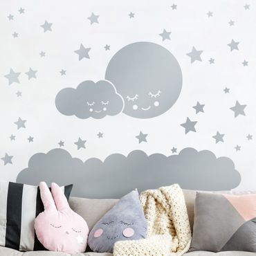 Wall sticker kids - Moon Cloud And Stars