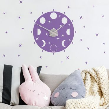 Wall sticker clock - Moon phases