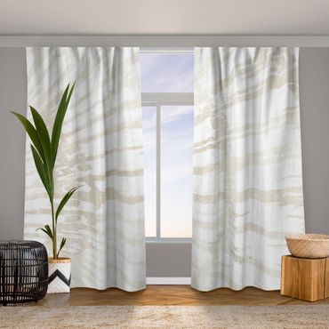 Curtain - Shell Outline On Linen