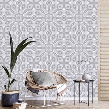 Wallpaper - Pattern In Gray And Silver With Stars
