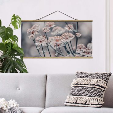 Fabric print with poster hangers - Mystical Bouquet Of Flowers - Landscape format 2:1