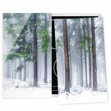 Stove top covers - Conifers In Winter