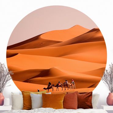 Self-adhesive round wallpaper - Namib Desert