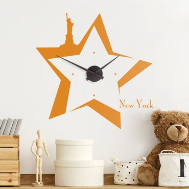 Wall sticker clock - New York, New York!