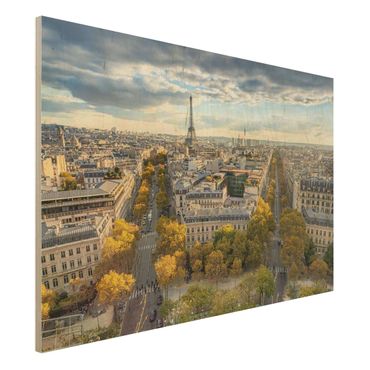 Wood print - Nice day in Paris