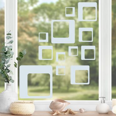Window sticker - No.1168 Squares I 12s Set