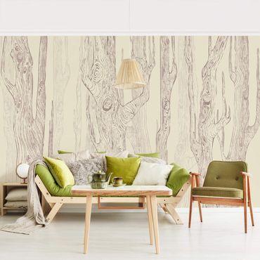 Wallpaper - No.MW20 Living Forest Ochre Red Brown