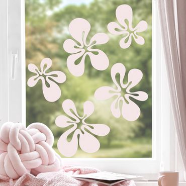 Window sticker - No.UL481 Five Bubble Flowers