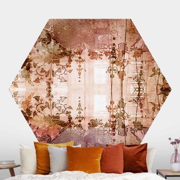 Self-adhesive hexagonal pattern wallpaper - Old Grunge