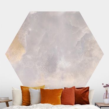 Self-adhesive hexagonal wall mural - Onyx Marble