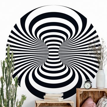 Self-adhesive round wallpaper - Optical Vortex