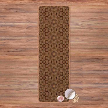 Yoga mat - Oriental Pattern With Golden Stars