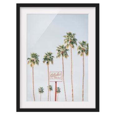 Framed prints - Palm trees in front of the Aloha Hotel