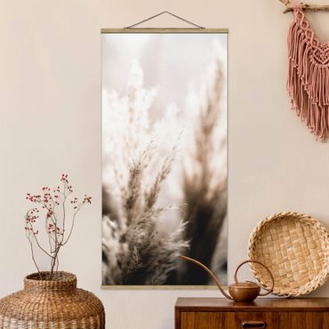 Fabric print with poster hangers - Pampas Grass In The Shadow - Portrait format 1:2