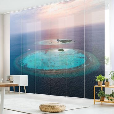 Sliding panel curtain - Paradise In Mid Ocean