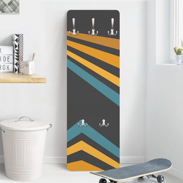 Coat rack modern - Parallel Corners In Yellow and Blue