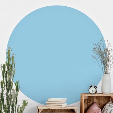 Self-adhesive round wallpaper - Pastel Blue