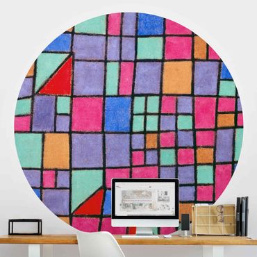 Self-adhesive round wallpaper - Paul Klee - Glass Facade